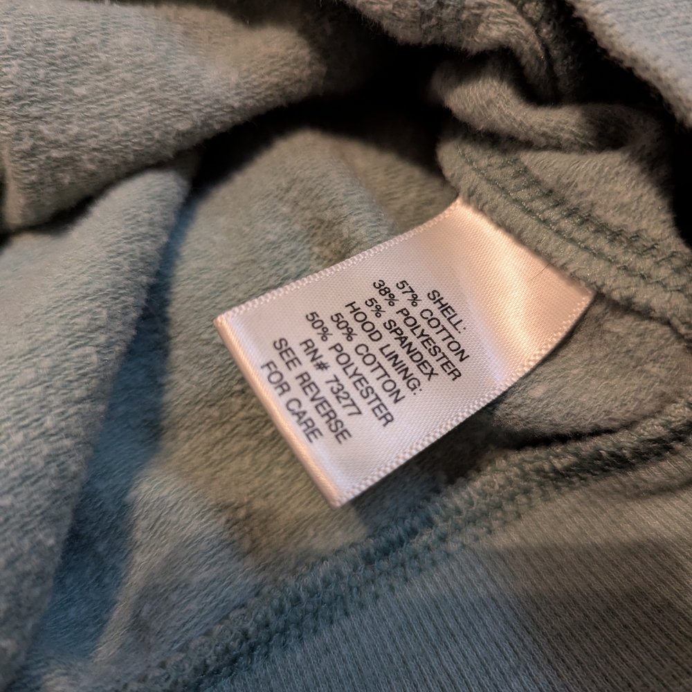 Sonoma Zip-Up Hoodie Hummingbird Floral Sage Green Blue Spring Athleisure - Picture 4 of 8